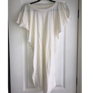 Cream color, cotton dress.